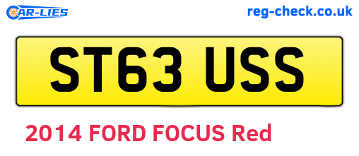 ST63USS are the vehicle registration plates.