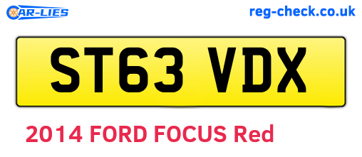ST63VDX are the vehicle registration plates.