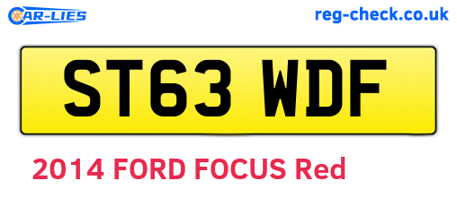 ST63WDF are the vehicle registration plates.