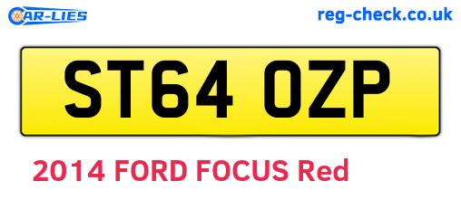 ST64OZP are the vehicle registration plates.