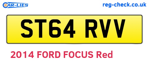 ST64RVV are the vehicle registration plates.