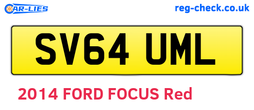 SV64UML are the vehicle registration plates.