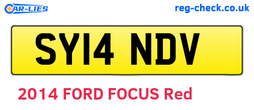 SY14NDV are the vehicle registration plates.