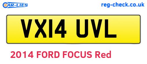 VX14UVL are the vehicle registration plates.