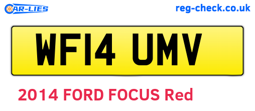 WF14UMV are the vehicle registration plates.