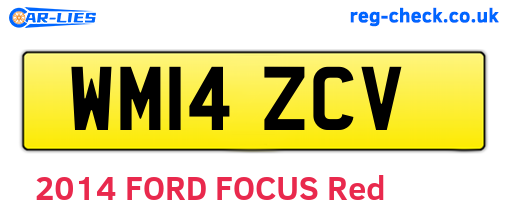 WM14ZCV are the vehicle registration plates.