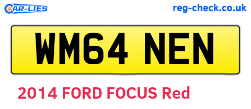 WM64NEN are the vehicle registration plates.
