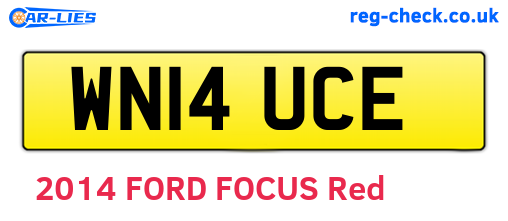 WN14UCE are the vehicle registration plates.