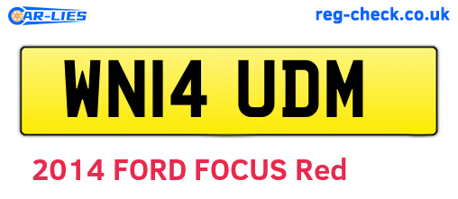WN14UDM are the vehicle registration plates.