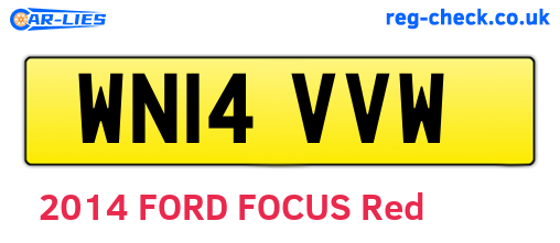 WN14VVW are the vehicle registration plates.