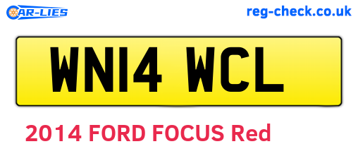 WN14WCL are the vehicle registration plates.