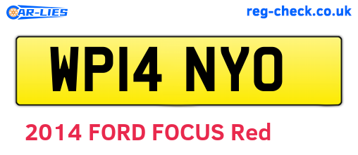 WP14NYO are the vehicle registration plates.