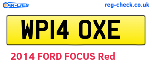 WP14OXE are the vehicle registration plates.