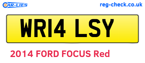WR14LSY are the vehicle registration plates.