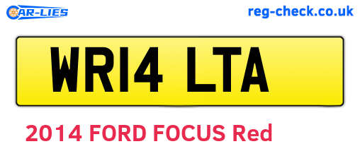 WR14LTA are the vehicle registration plates.