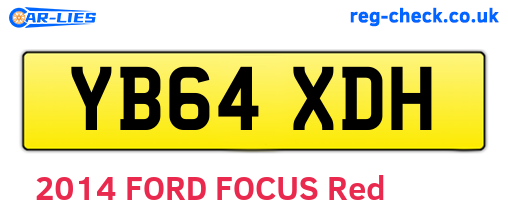 YB64XDH are the vehicle registration plates.