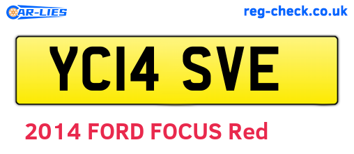 YC14SVE are the vehicle registration plates.