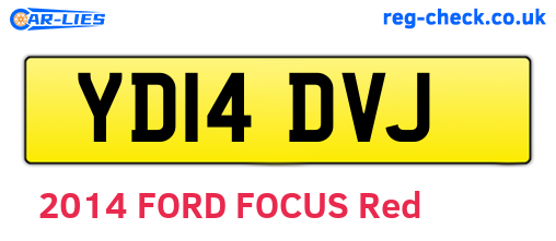 YD14DVJ are the vehicle registration plates.