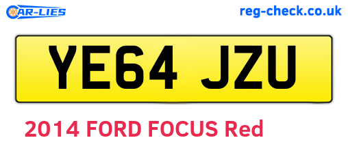 YE64JZU are the vehicle registration plates.