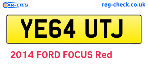 YE64UTJ are the vehicle registration plates.