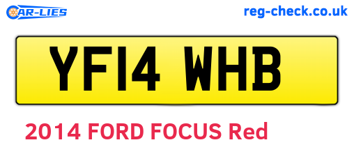 YF14WHB are the vehicle registration plates.