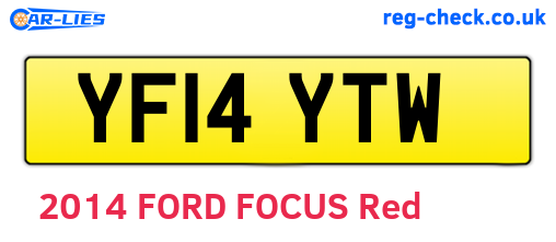 YF14YTW are the vehicle registration plates.