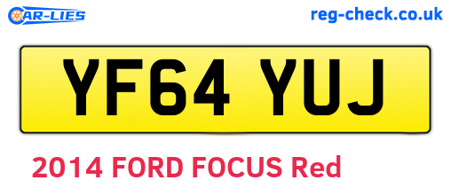 YF64YUJ are the vehicle registration plates.