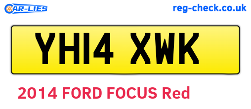 YH14XWK are the vehicle registration plates.