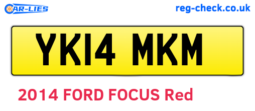 YK14MKM are the vehicle registration plates.