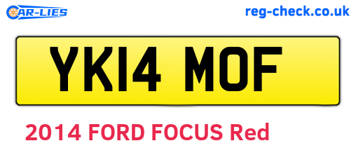 YK14MOF are the vehicle registration plates.