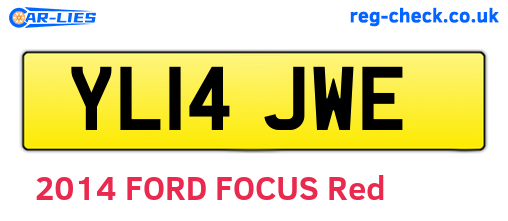 YL14JWE are the vehicle registration plates.