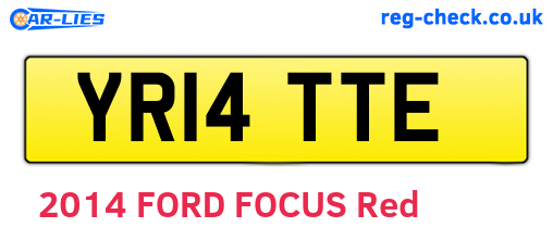 YR14TTE are the vehicle registration plates.