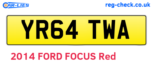 YR64TWA are the vehicle registration plates.