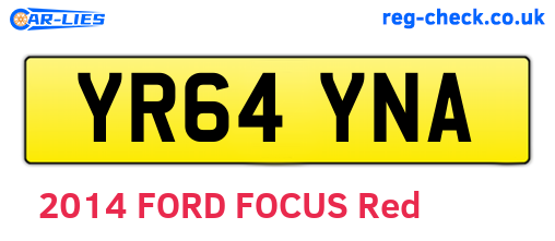 YR64YNA are the vehicle registration plates.