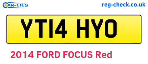YT14HYO are the vehicle registration plates.
