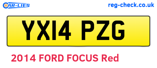 YX14PZG are the vehicle registration plates.