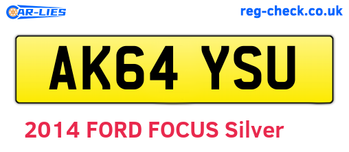 AK64YSU are the vehicle registration plates.