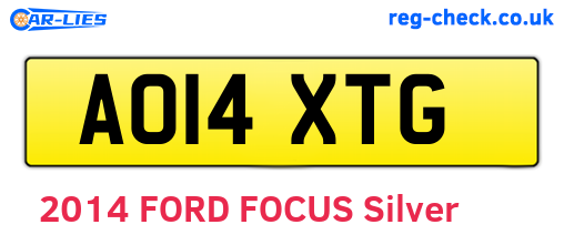 AO14XTG are the vehicle registration plates.
