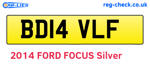 BD14VLF are the vehicle registration plates.