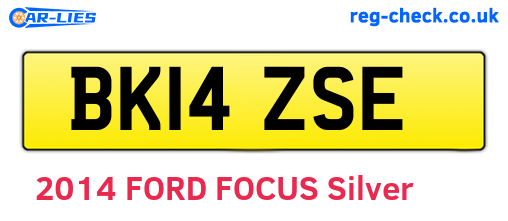 BK14ZSE are the vehicle registration plates.