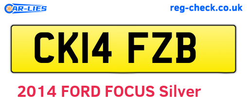 CK14FZB are the vehicle registration plates.