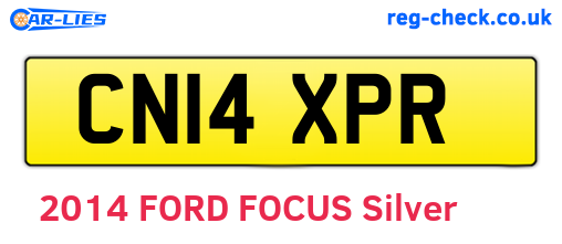 CN14XPR are the vehicle registration plates.