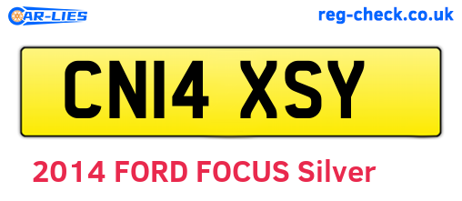 CN14XSY are the vehicle registration plates.