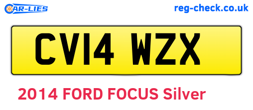 CV14WZX are the vehicle registration plates.