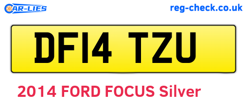 DF14TZU are the vehicle registration plates.