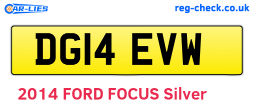 DG14EVW are the vehicle registration plates.
