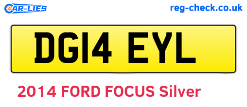 DG14EYL are the vehicle registration plates.