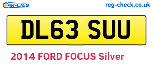 DL63SUU are the vehicle registration plates.