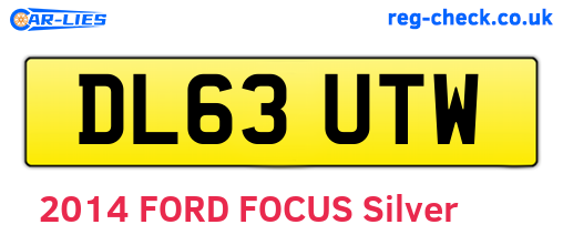 DL63UTW are the vehicle registration plates.