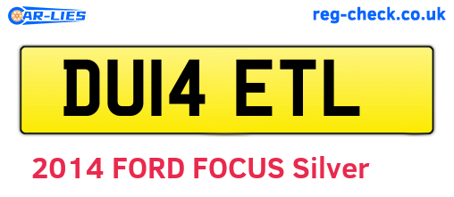 DU14ETL are the vehicle registration plates.